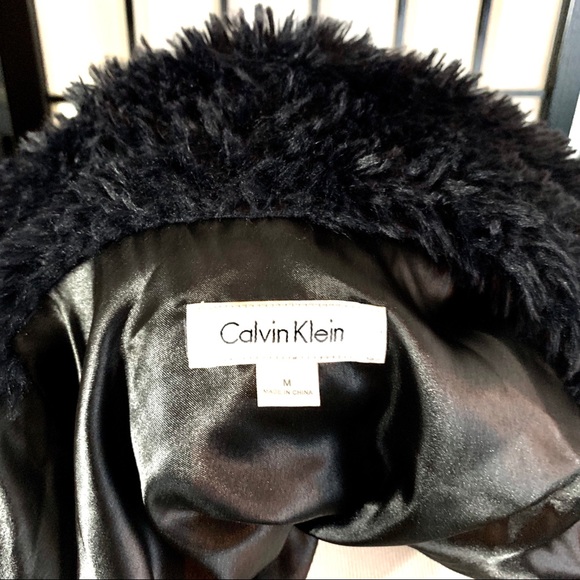 Calvin Klein faux fur vest-open front-side pockets - Picture 7 of 8